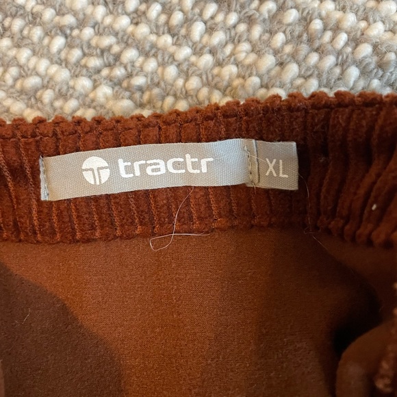 Tractr Button Down Corduroy Brown Mini Skirt XL - Picture 6 of 6